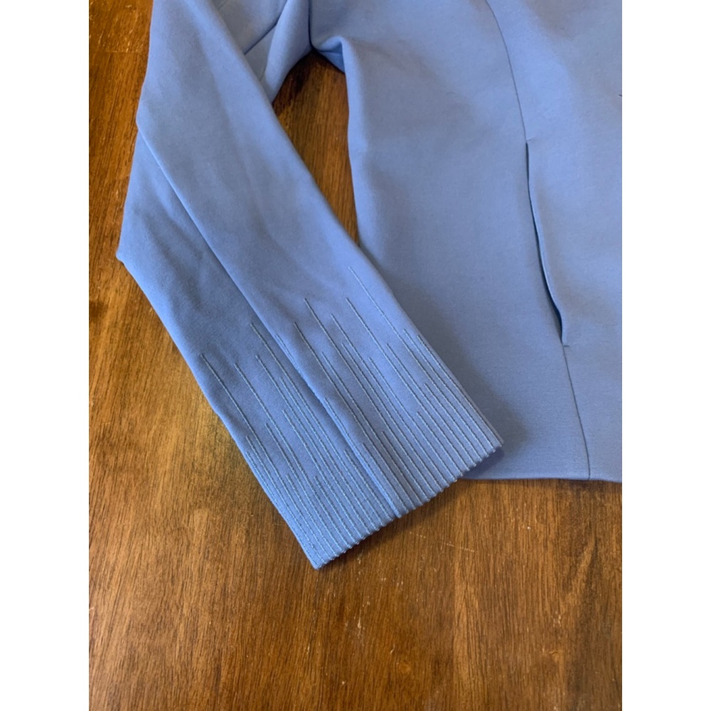 Elizabeth & Clarke Military Style Jacket 6 Blue Detailed stitching Stain Protect - Picture 5 of 13